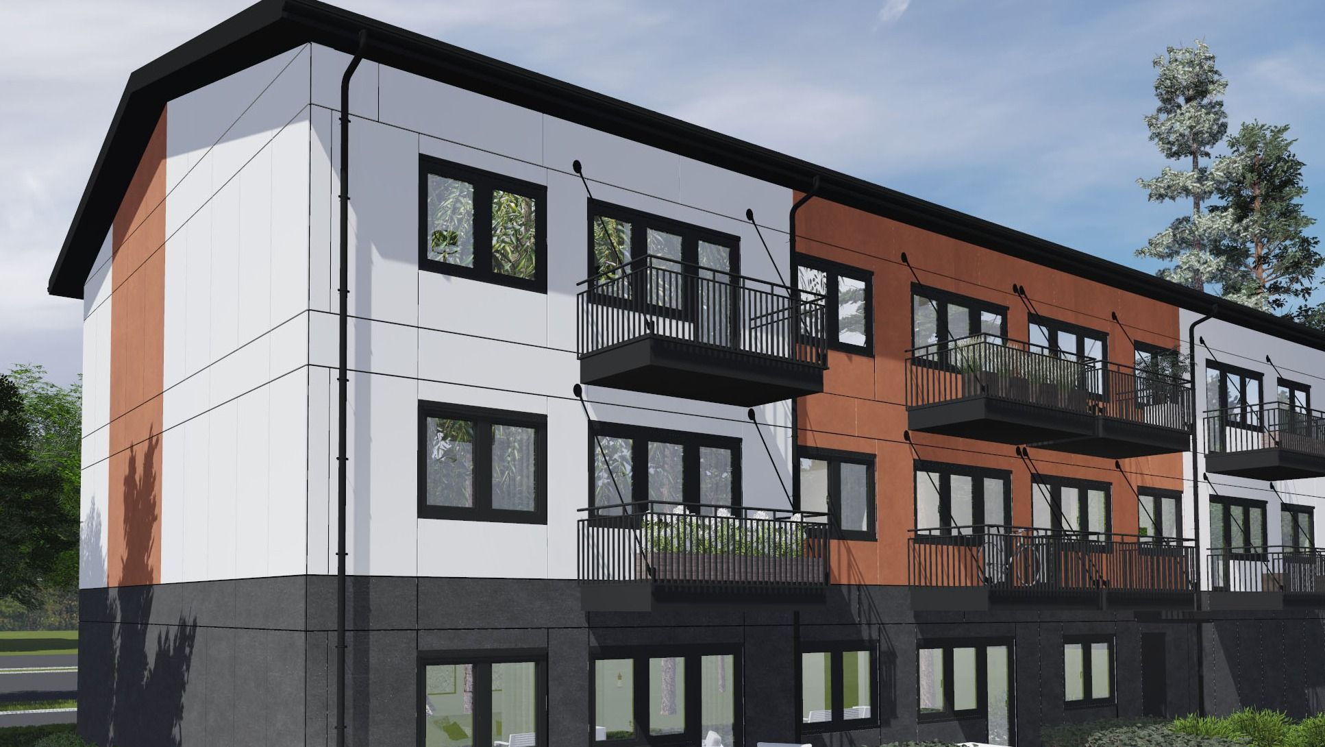 Unihosue buduje budnek modułowy wielorodzinny w  Linköping w Szwecji.